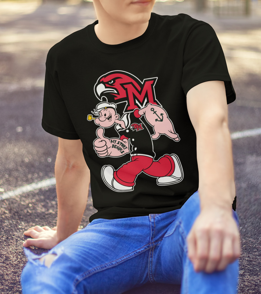 Miami (Oh) Redhawks Popeye My Story Begins T-Shirt