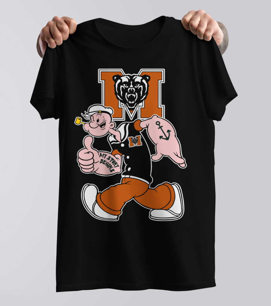 Mercer Bears Popeye My Story Begins T-Shirt