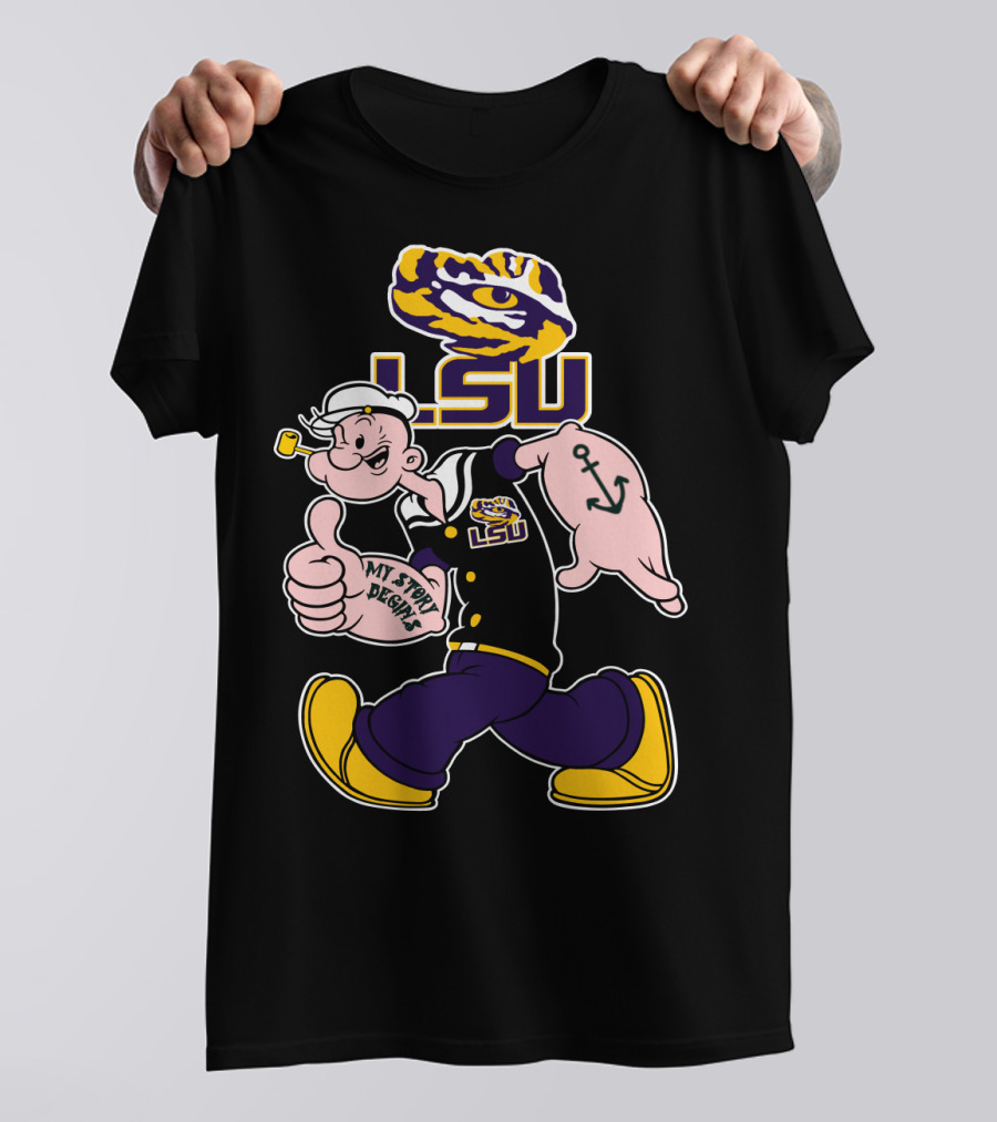 Lsu Tigers Popeye My Story Begins T-Shirt