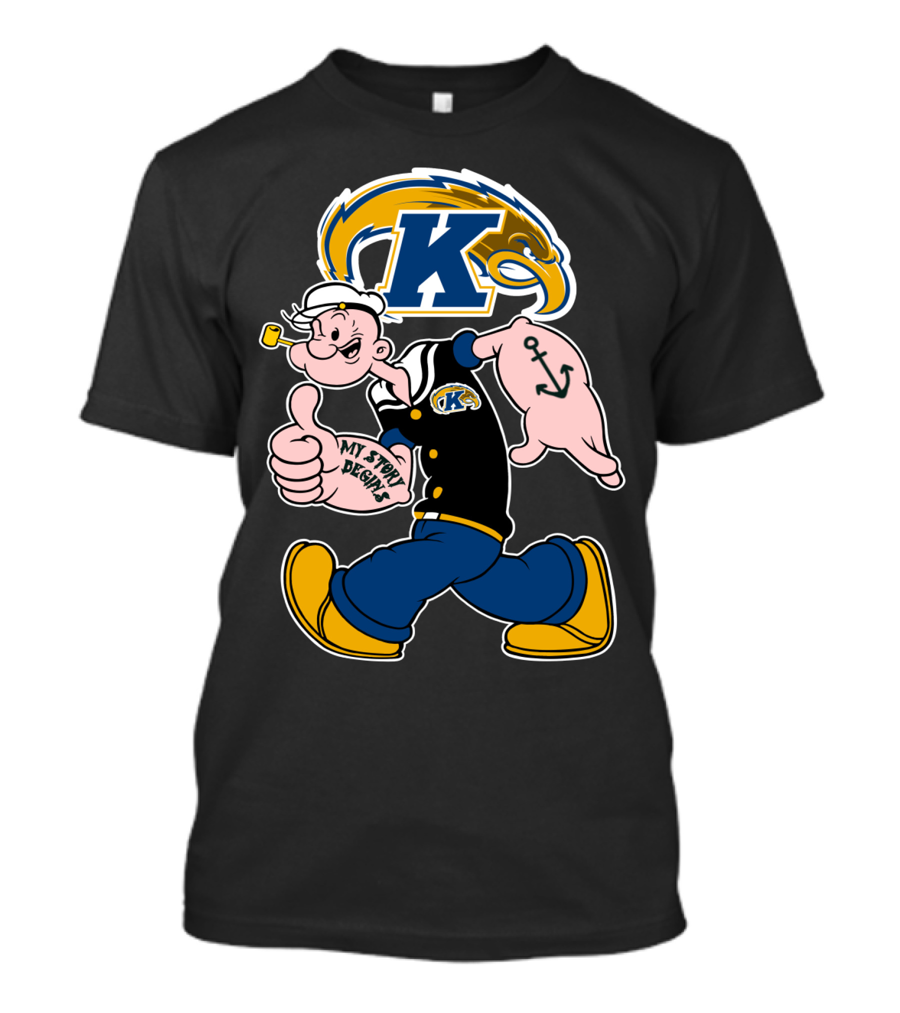 Kent State Golden Flashes Popeye My Story Begins T-Shirt