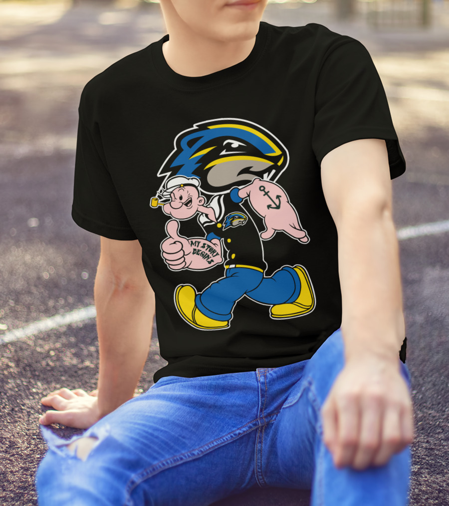 Goucher Gophers My Story Begins Walker With Anchor Tattoo T-Shirt