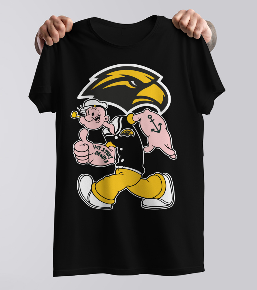 Southern Mississippi Golden Eagles My Story Begins Popeye T-Shirt