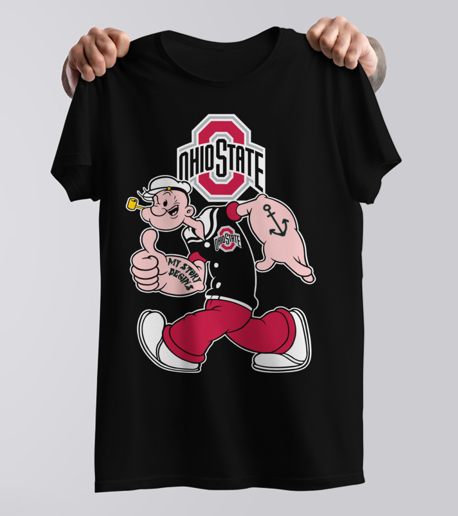 Ohio State Buckeyes Vintage Cartoon Sailor Character T-Shirt