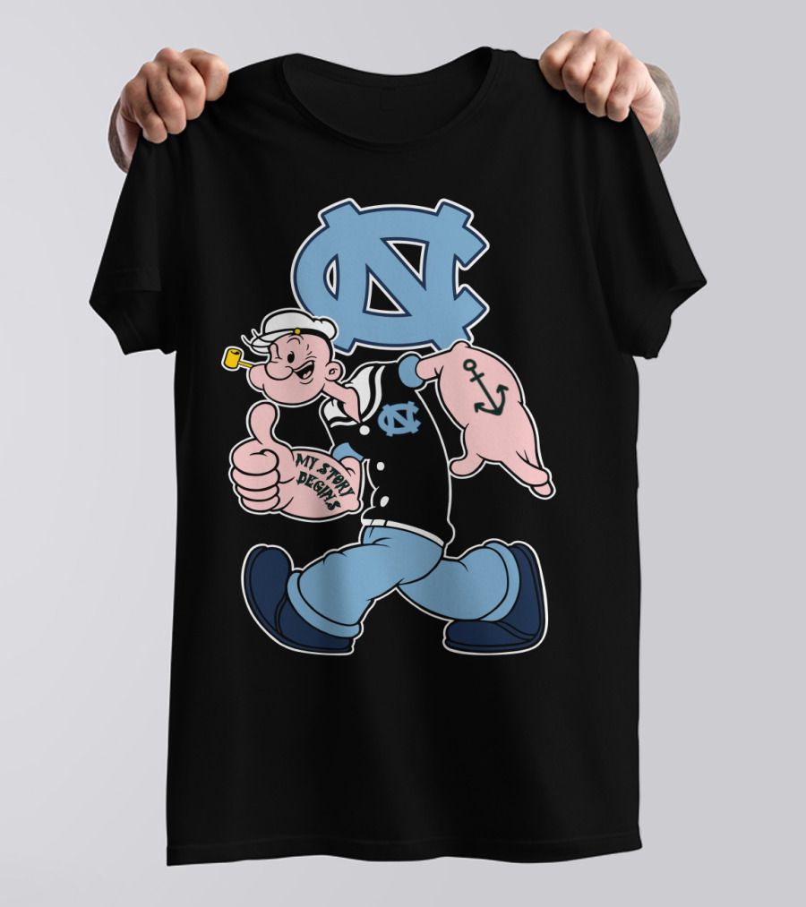 North Carolina Tar Heels Popeye My Story Begins T-Shirt