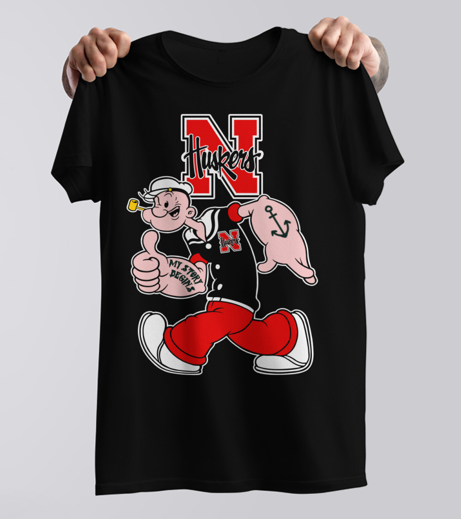 Nebraska Cornhuskers Popeye My Story Designs T-Shirt