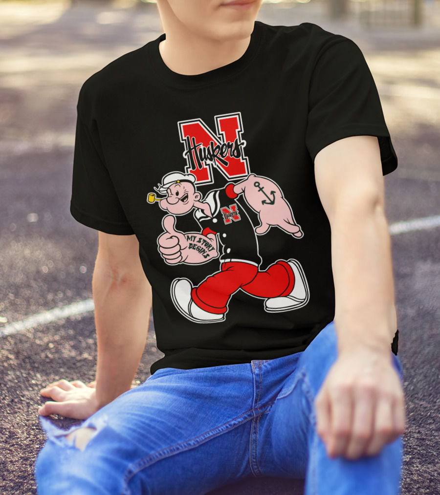 Nebraska Cornhuskers Popeye My Story Designs T-Shirt