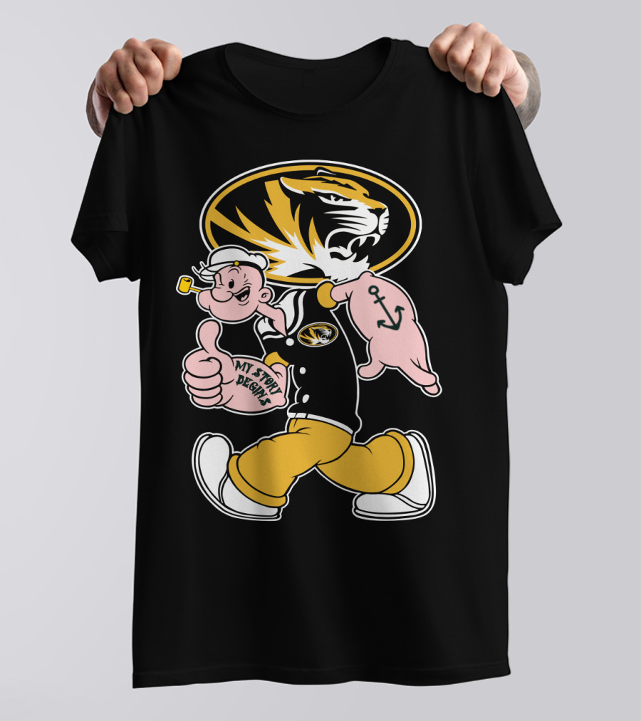 Missouri Tigers My Story Designs Popeye Anchor T-Shirt
