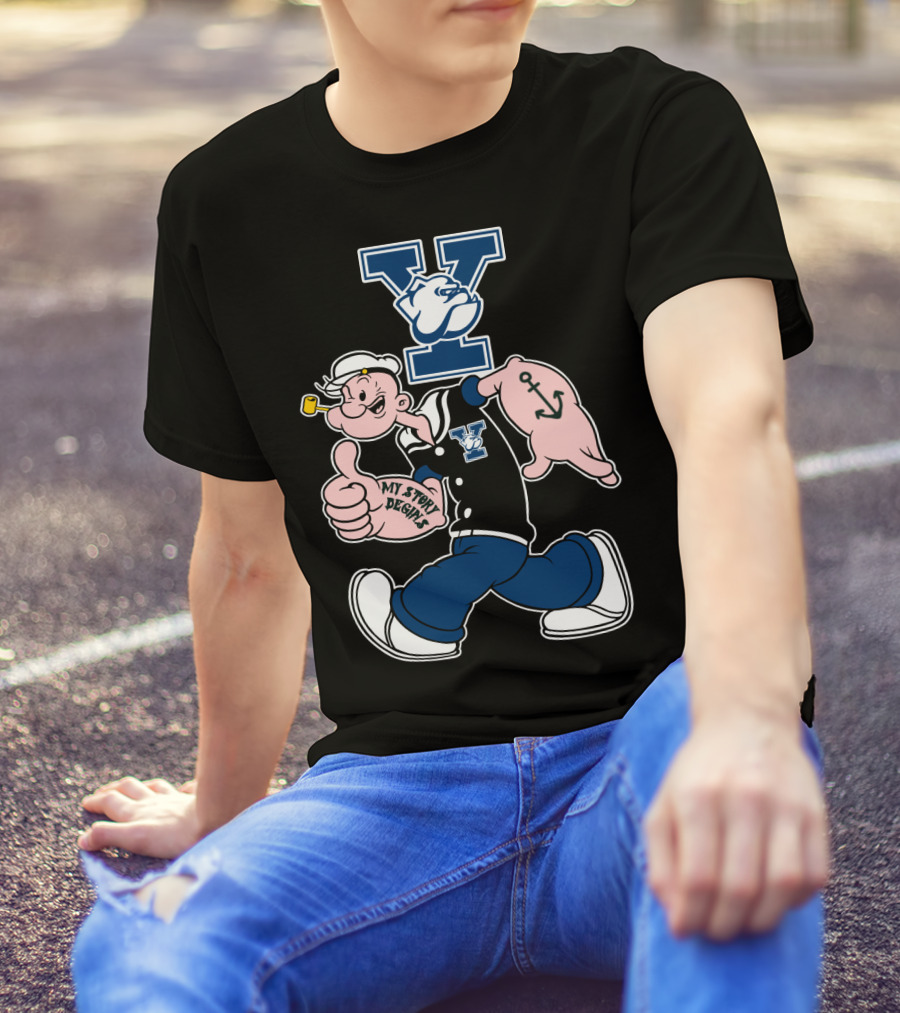 Yale Bulldogs Popeye My Story Begins T-Shirt