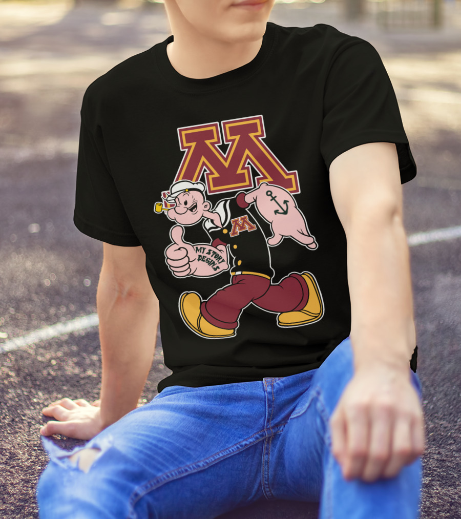 Minnesota Golden Gophers Popeye My Story Begins T-Shirt