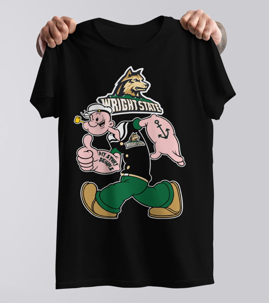 Wright State Raiders Sailor Character Thumbs Up My Story Begins T-Shirt