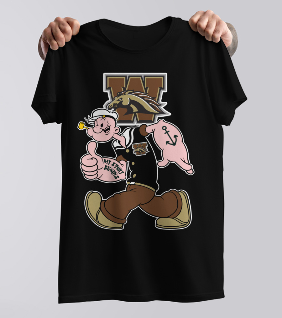 Western Michigan Broncos Popeye My Story Designs T-Shirt