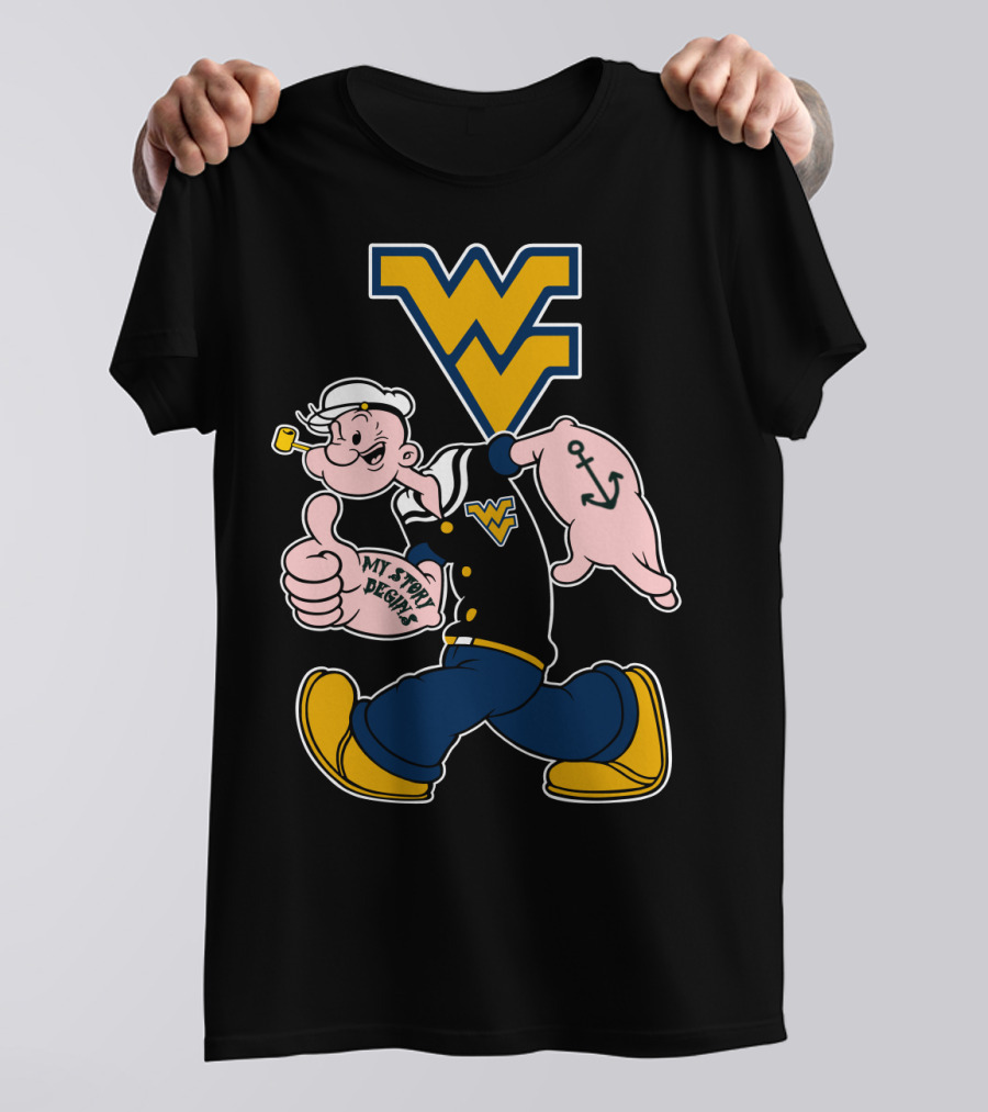 Wvu Mountaineers Popeye Walking T-Shirt
