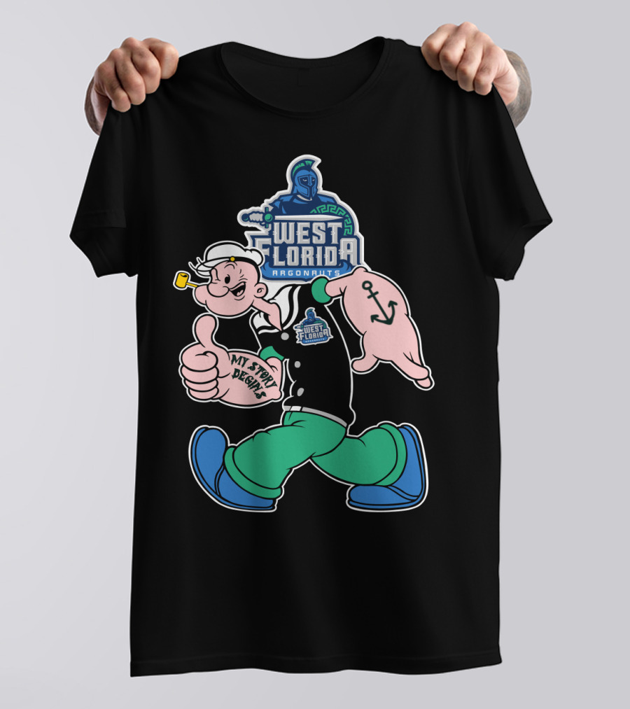 West Florida Argonauts My Story Begins Popeye Anchor T-Shirt