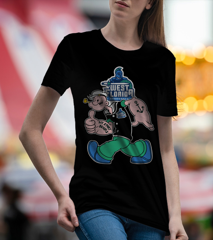 West Florida Argonauts My Story Begins Popeye Anchor T-Shirt
