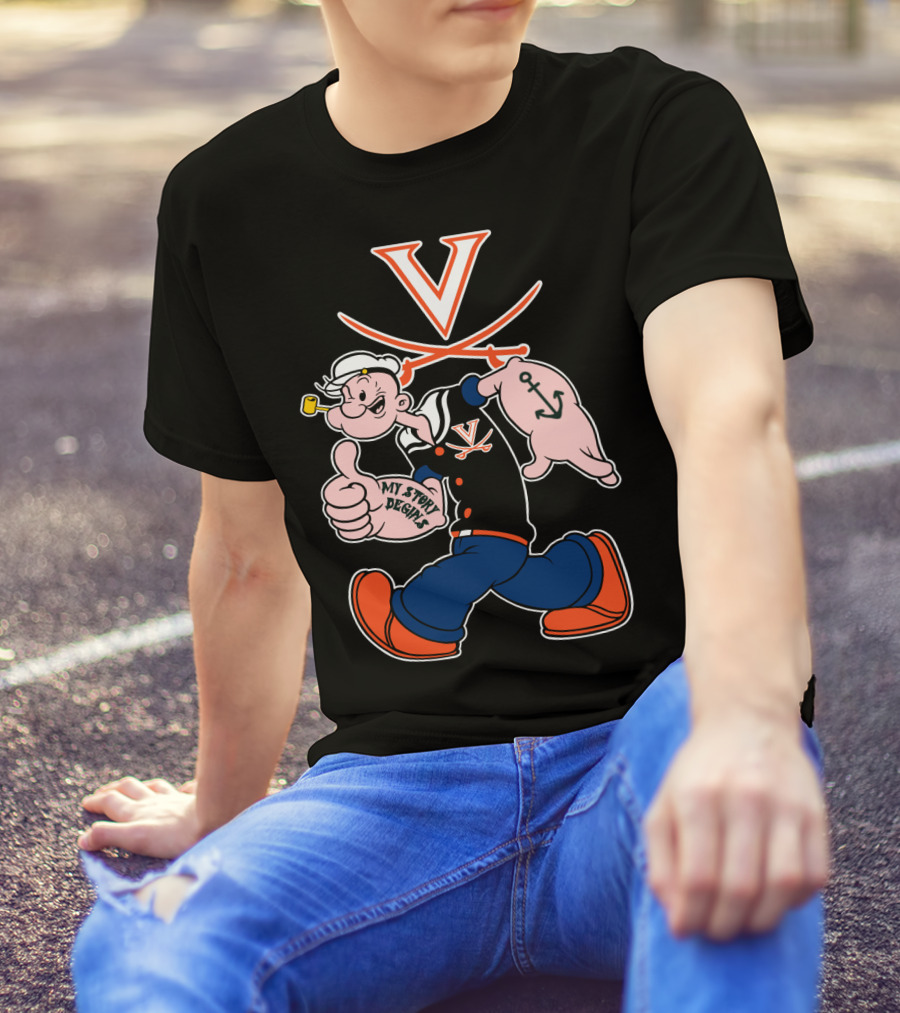 Virginia Cavaliers Popeye My Story Designs T-Shirt