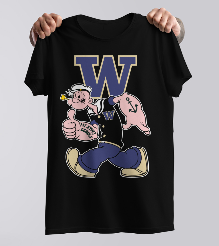 Washington Huskies Popeye My Story Designs T-Shirt