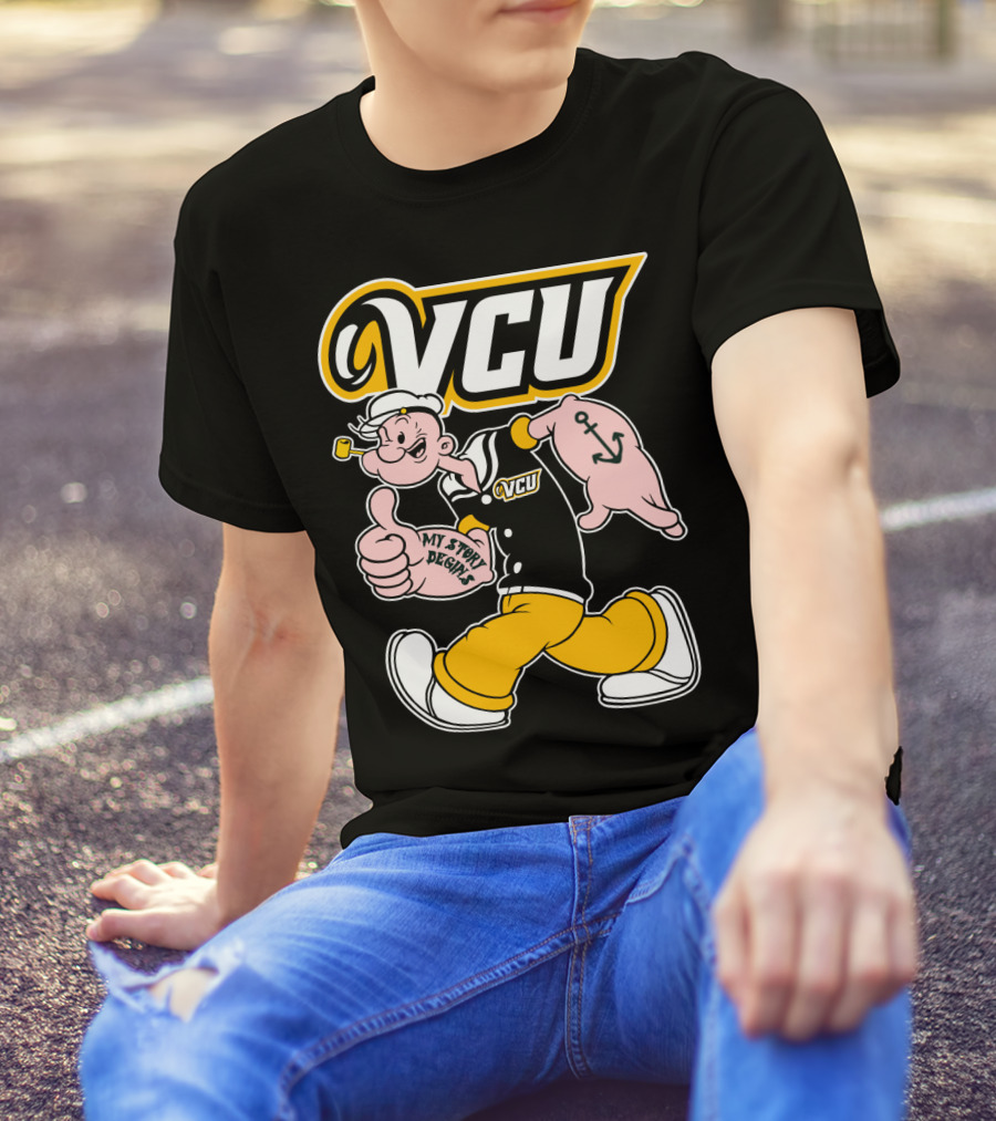 Vcu Rams Popeye My Story Designs T-Shirt