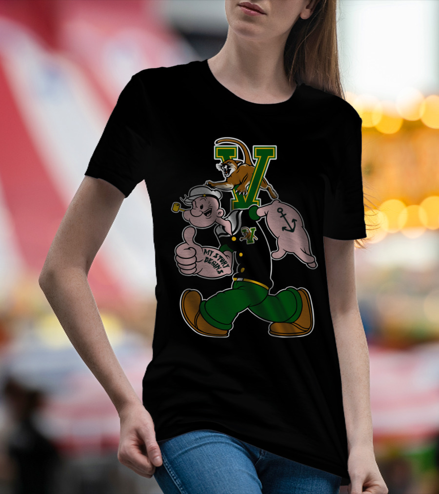 Vermont Catamounts Popeye My Story Begins T-Shirt