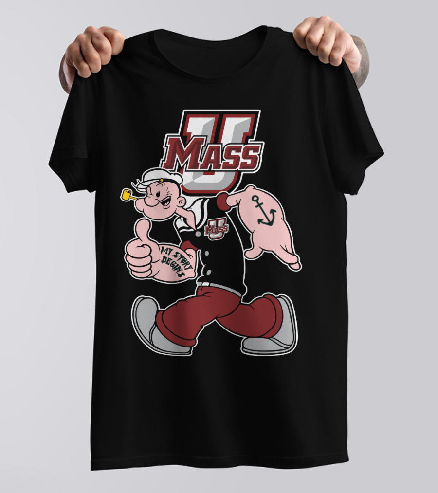 U Mass Minutemen Cartoon Character 369 My Story Begins T-Shirt