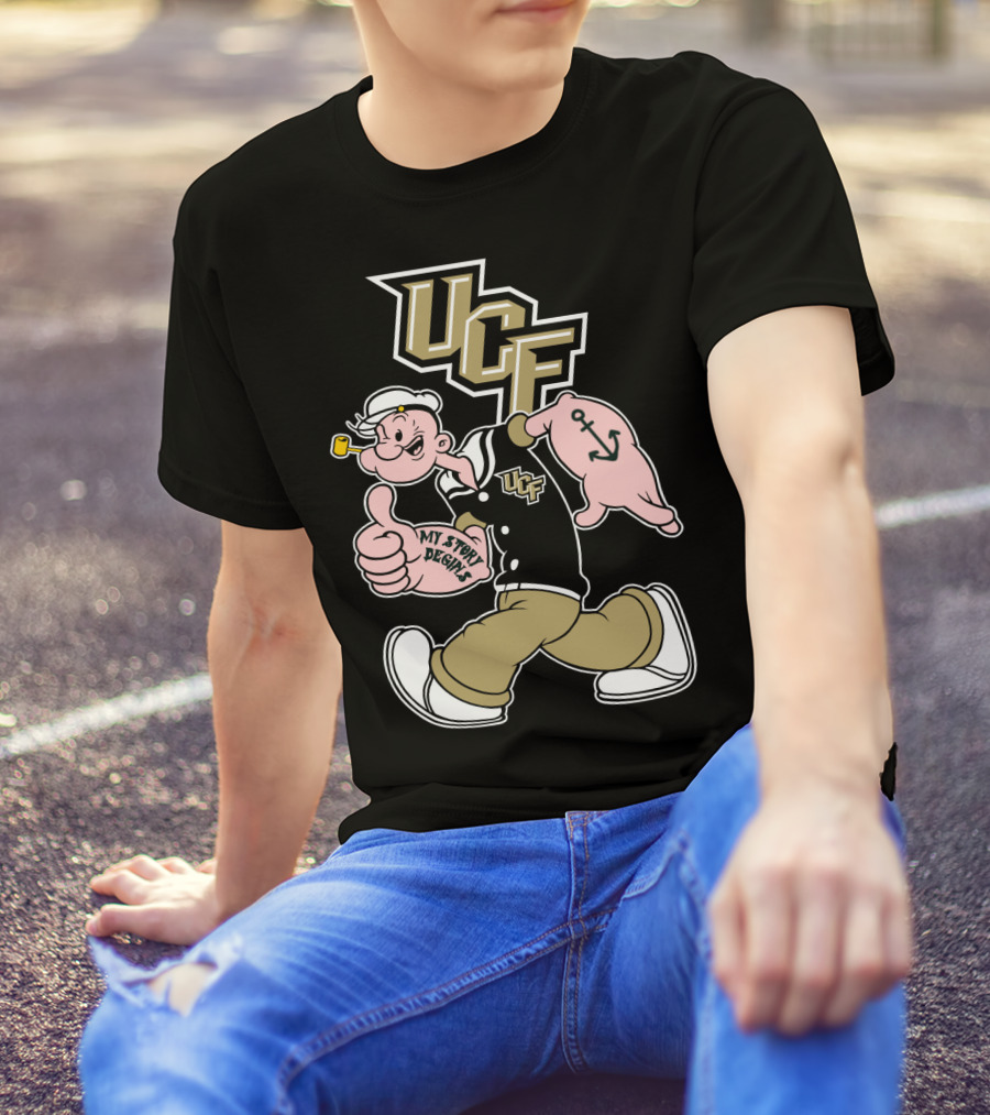 Ucf Knights My Story Designs Sailor With Thumbs Up And Anchor Tattoo T-Shirt
