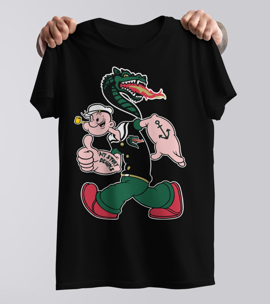 Popeye Uab Blazers My Story Begins T-Shirt