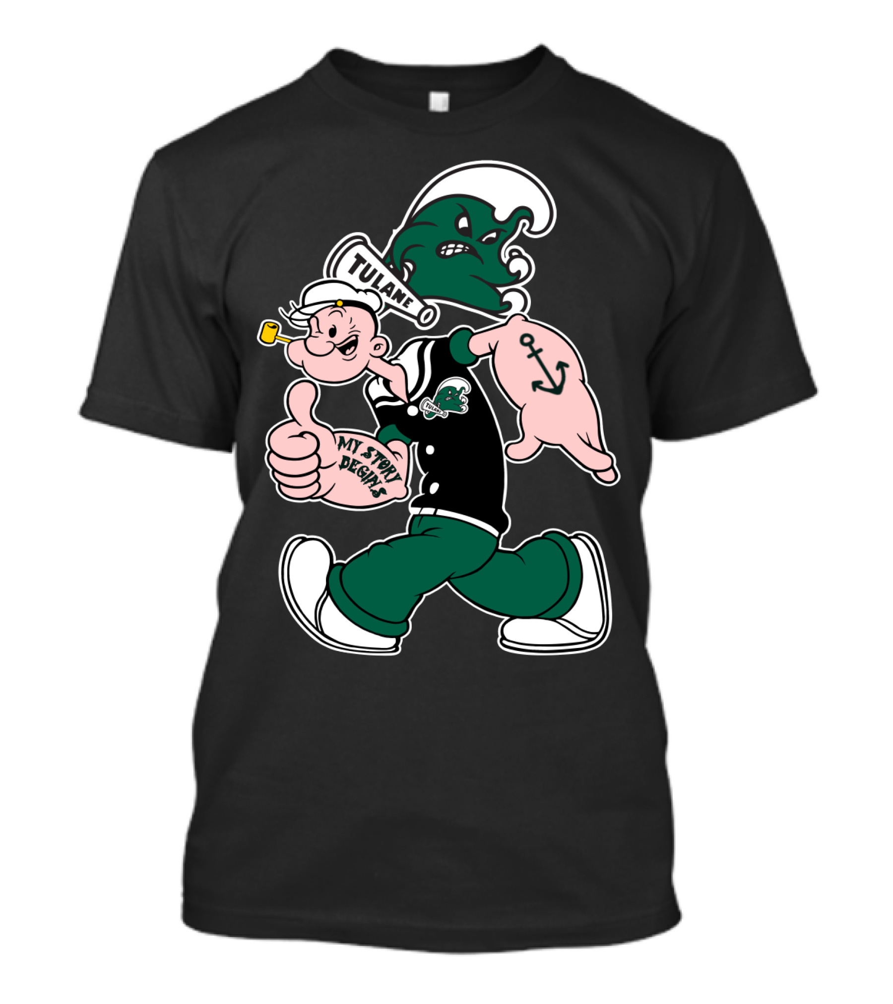 Tulane Green Wave My Story Designs T-Shirt