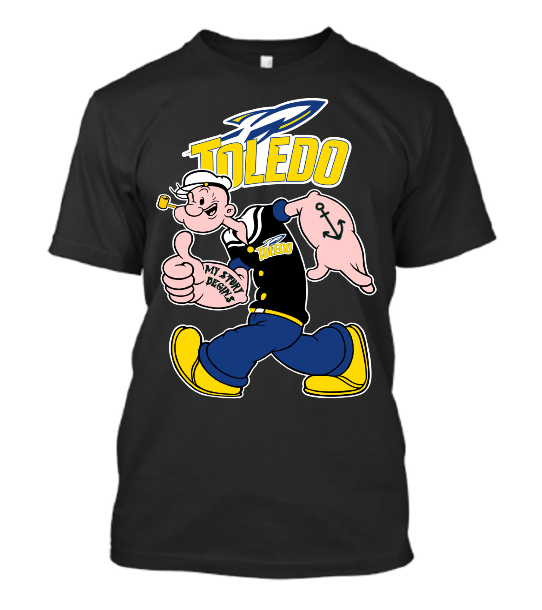 Toledo Rockets Popeye My Story Begins T-Shirt