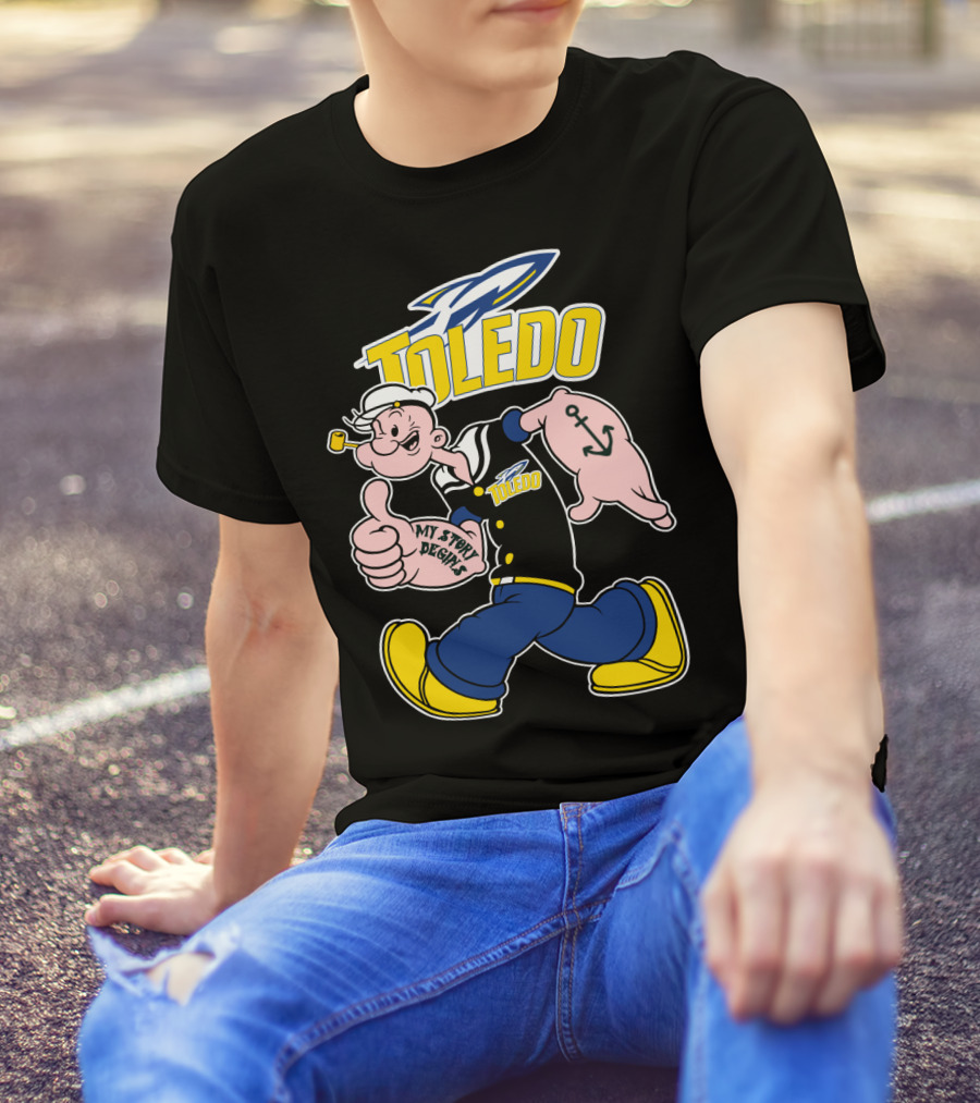 Toledo Rockets Popeye My Story Begins T-Shirt