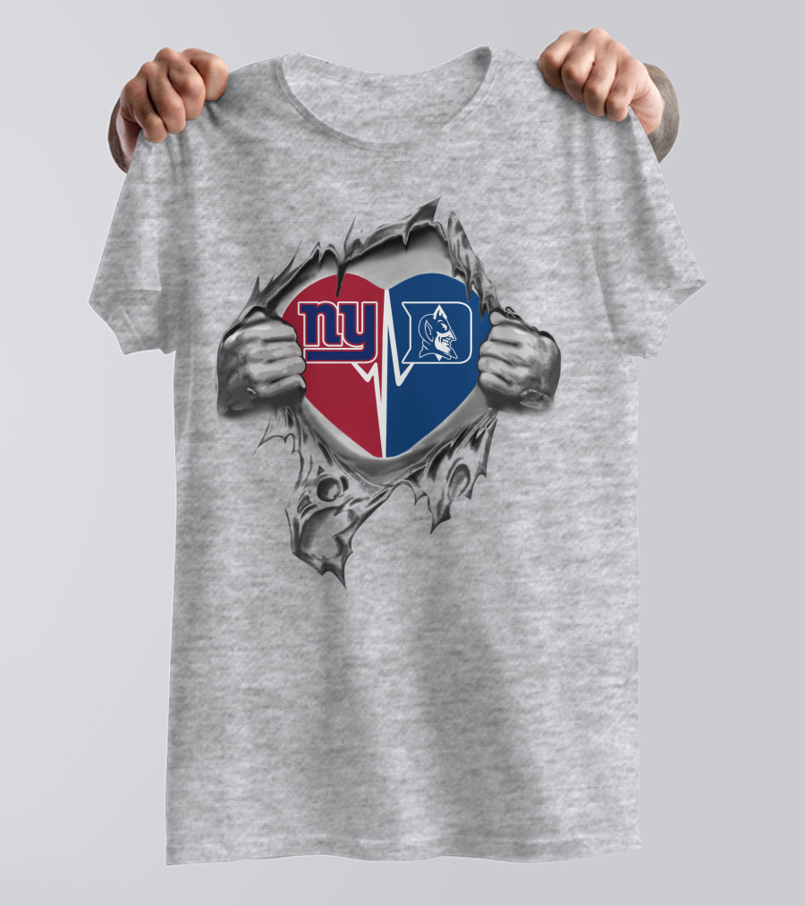 Giants Duke Ny Heart Logos Rugged T-Shirt