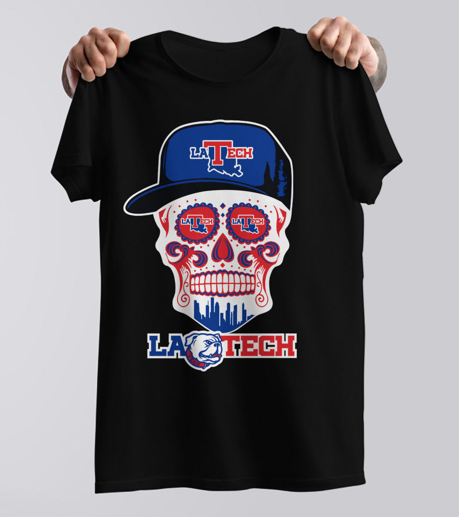 Louisiana Tech Bulldogs La Tech Skull T-Shirt