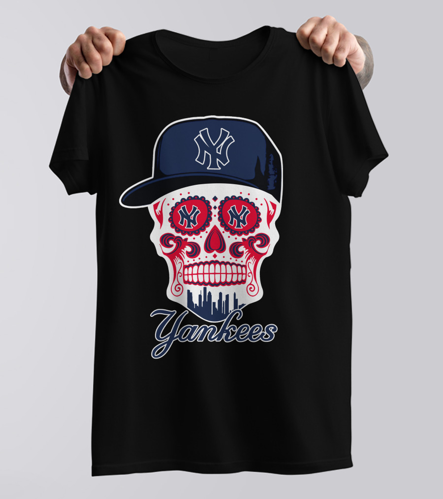 Yankees Skull New York Funny Sugar Skull T-Shirt