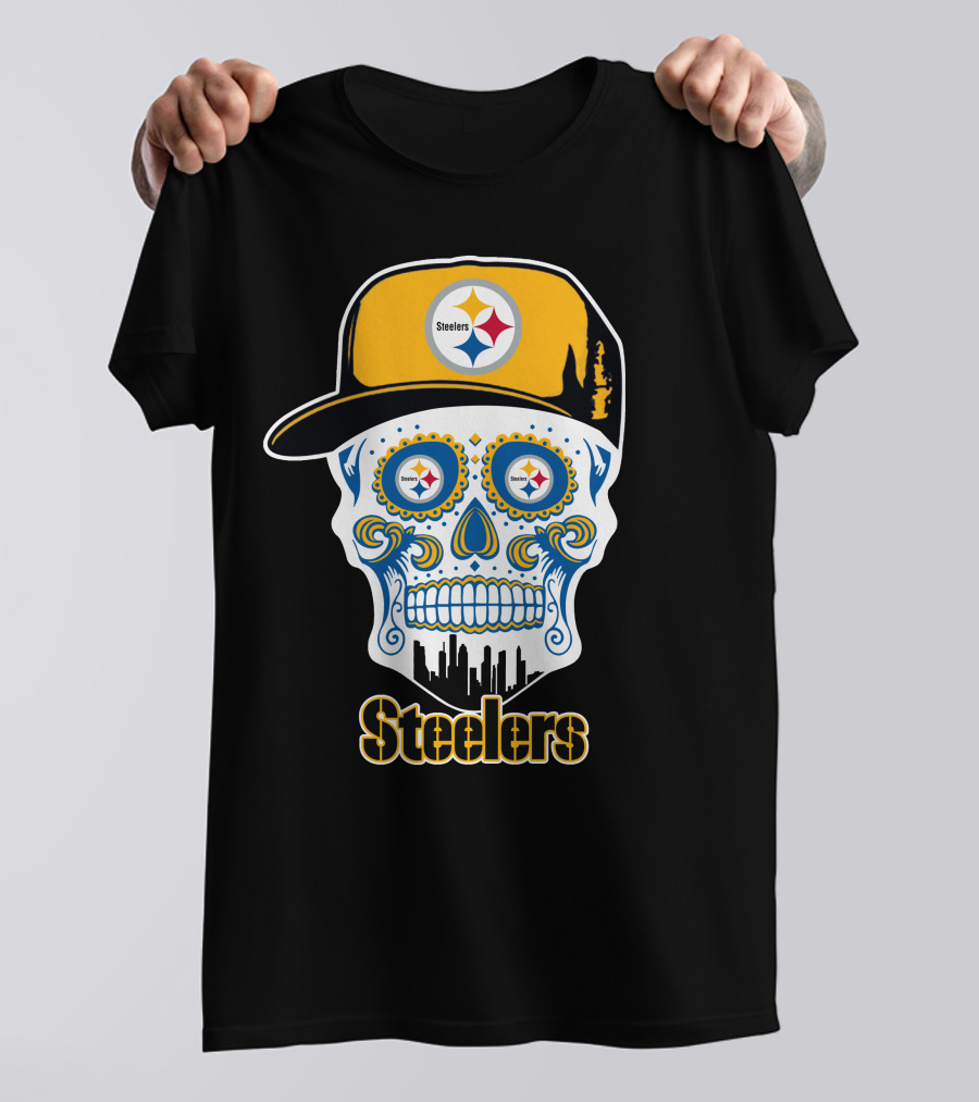 Steelers Skull Cap Pittsburgh Football Team T-Shirt
