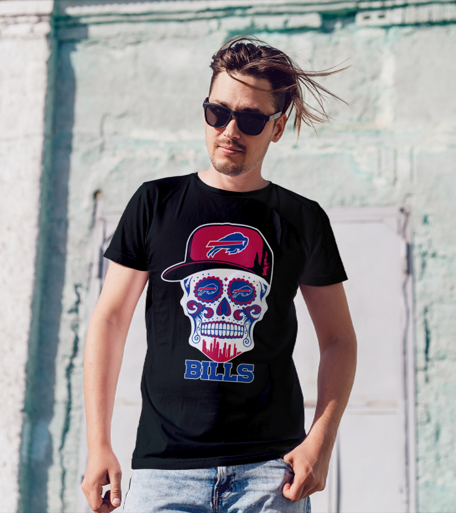 Buffalo Bills Skull Fun Design Fan T-Shirt