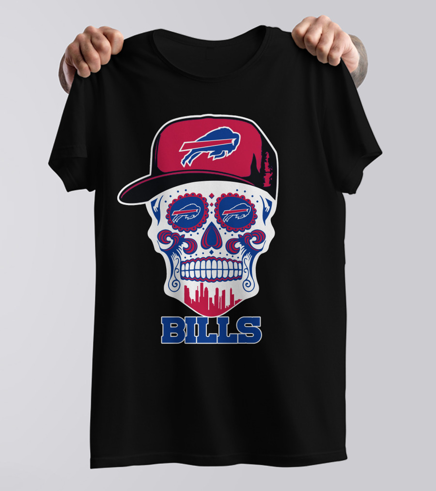 Buffalo Bills Skull Fun Design Fan T-Shirt
