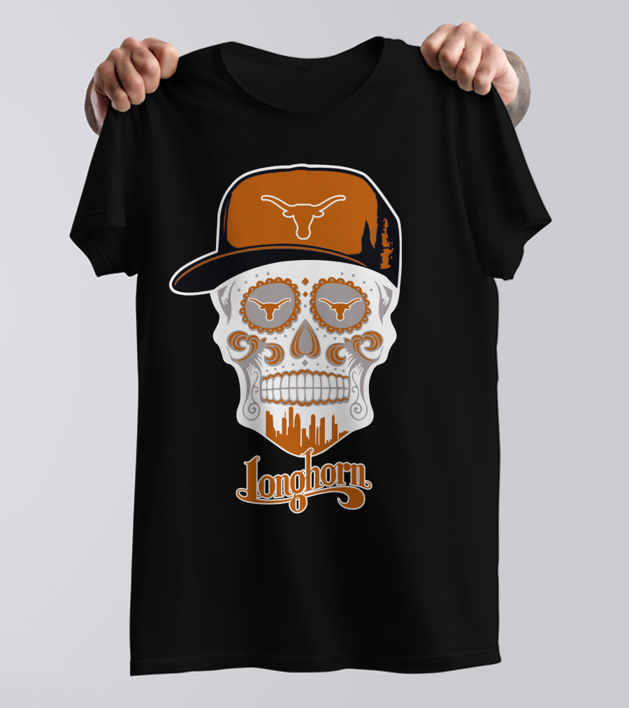 Longhorn Skull Texas Baseball Hat T-Shirt