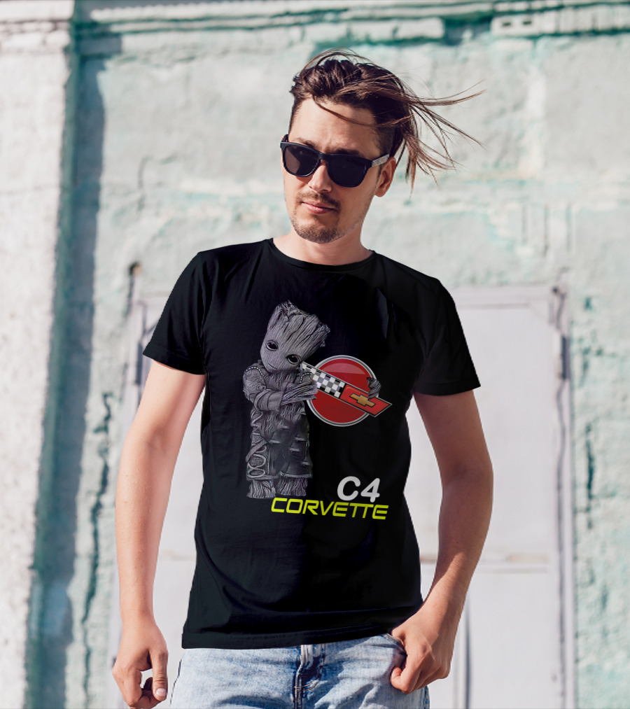 C4 Groot Corvette Chevrolet Racing T-Shirt