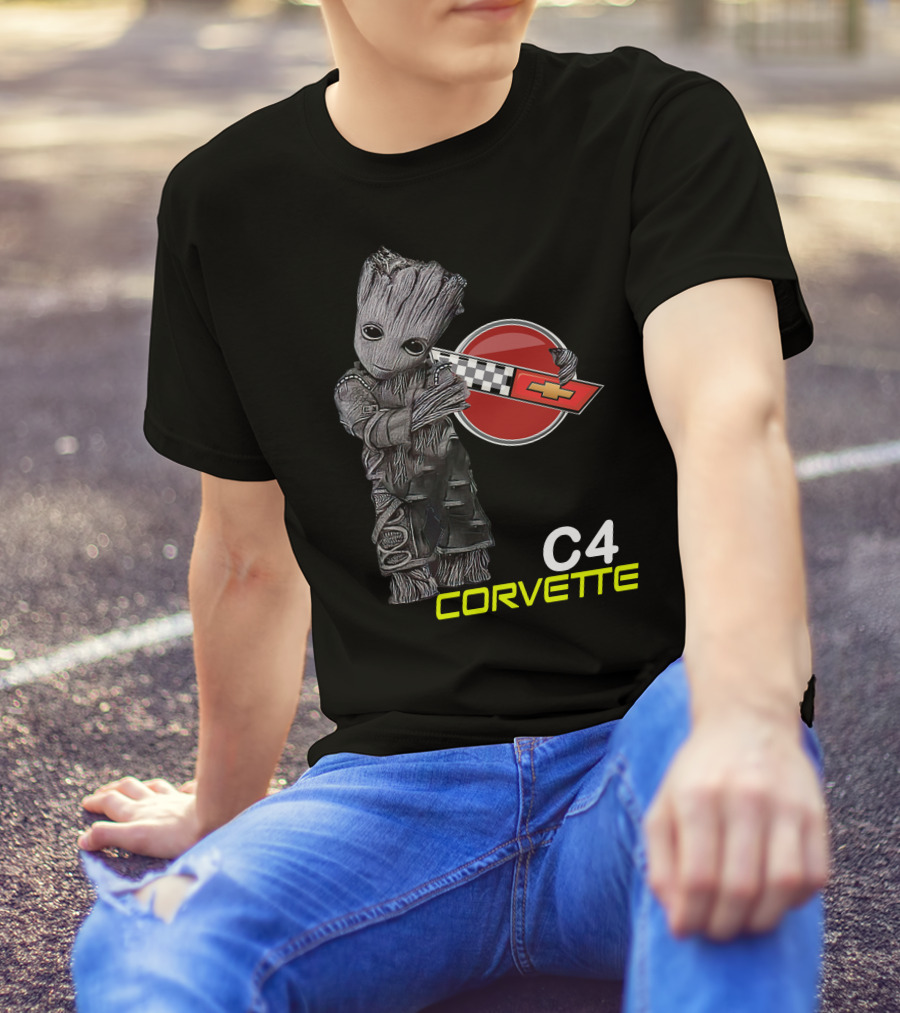 C4 Groot Corvette Chevrolet Racing T-Shirt