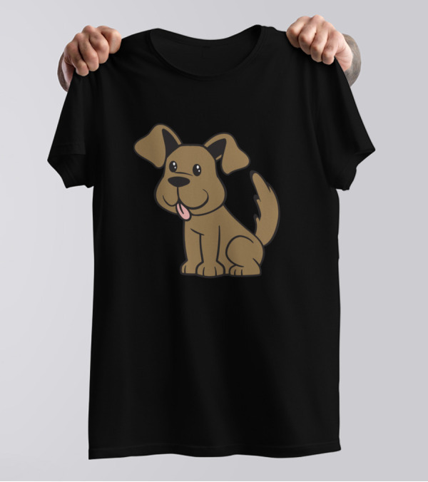 S Er Hund Comiczeichnung Brown Cartoon Dog T-Shirt