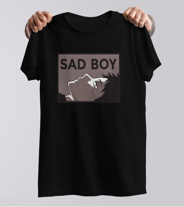Sad Boy Anime Aesthetic Vaporwave Japanese Otaku Bishonen T-Shirt