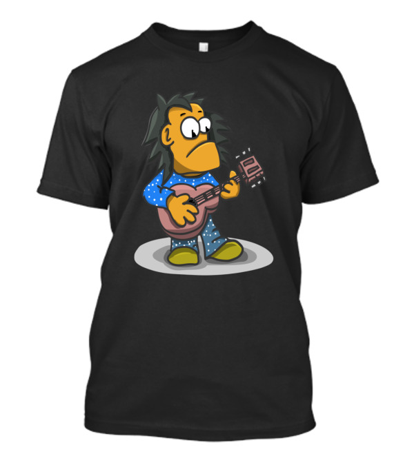 Sing Alone Cartoon Character Playing Guitar T-Shirt