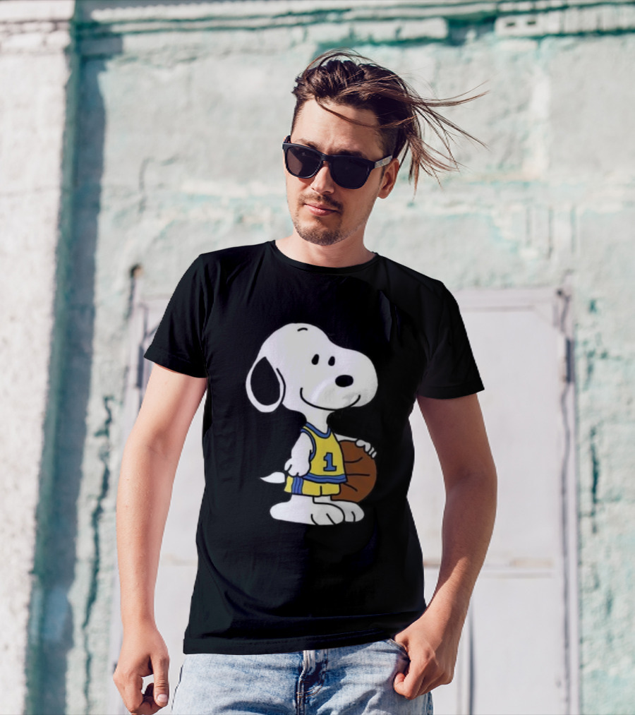 Snoopy NBA Basketball Jersey Number 1 T-Shirt