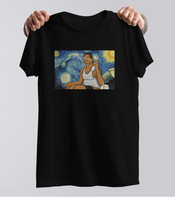 Starry Night Tribute Comedic Van Gogh Toilet Scene Friday Sn T-Shirt