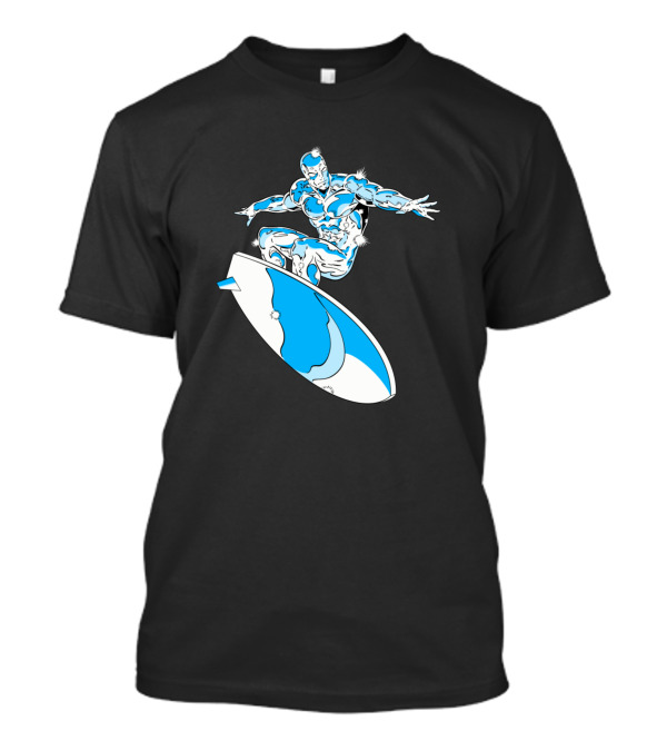 Surfin Time Silver Cosmic Surfer Rider T-Shirt