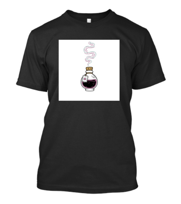 The Great Explosion Potion Flask With Multicolored Smoke And Star Tag T-Shirt