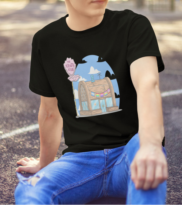 The Krusty Krab Underwater Restaurant Graphic Illustration From SpongeBob SquarePants T-Shirt