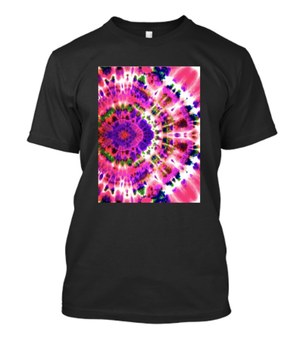 Tie Dyeing Tinctures Vibrant Spiral Burst Colors T-Shirt