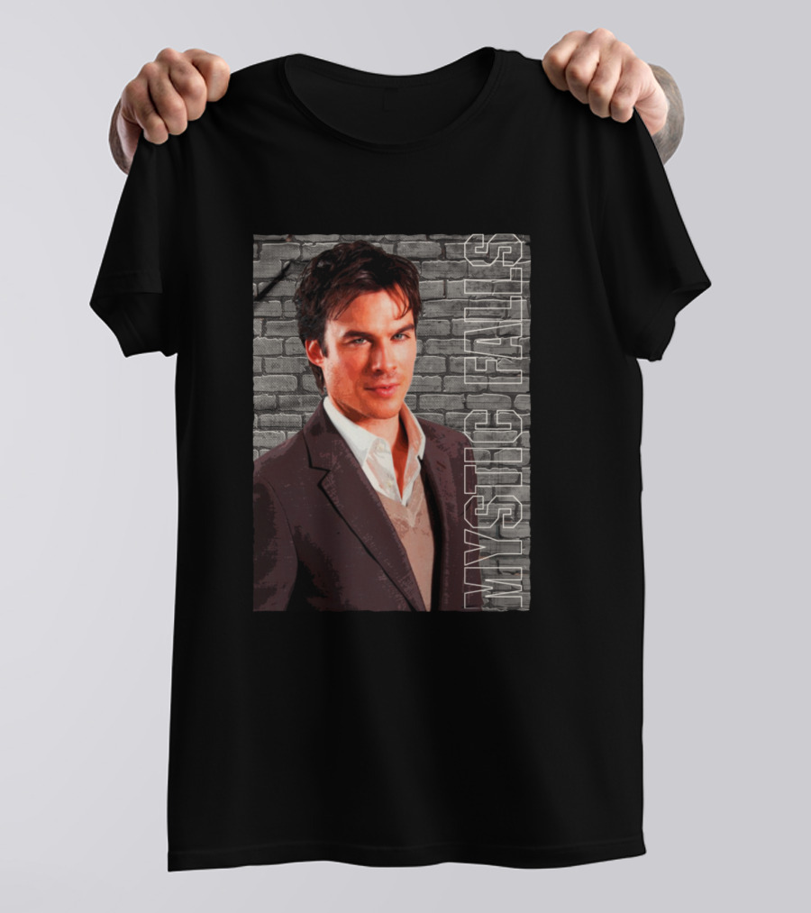Mystic Falls TVD Vampire Damon Retro T-Shirt