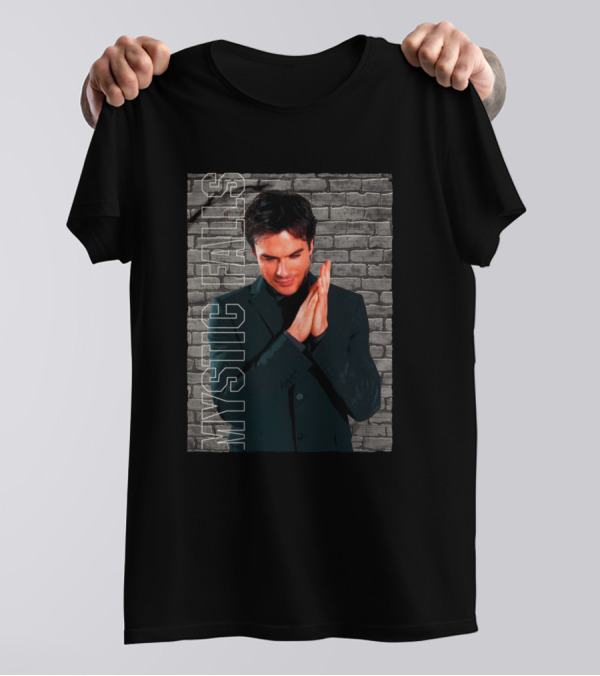 Tvd Vampire Damon Mystic Falls Vintage T-Shirt