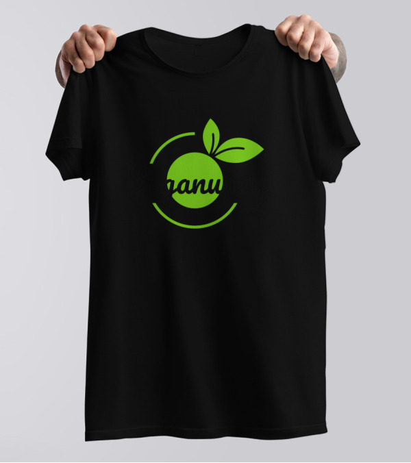 Veganuary Green Circle Leaf Emblem T-Shirt