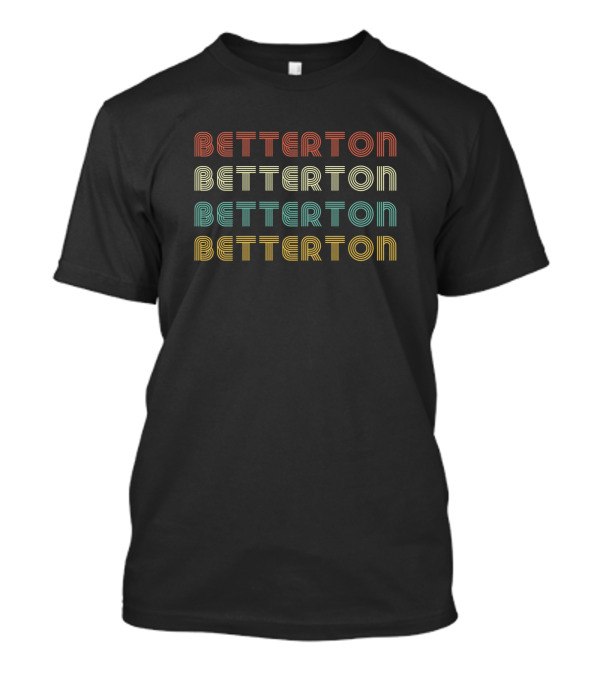 BETTERTON Vintage Retro Style Typography T-Shirt